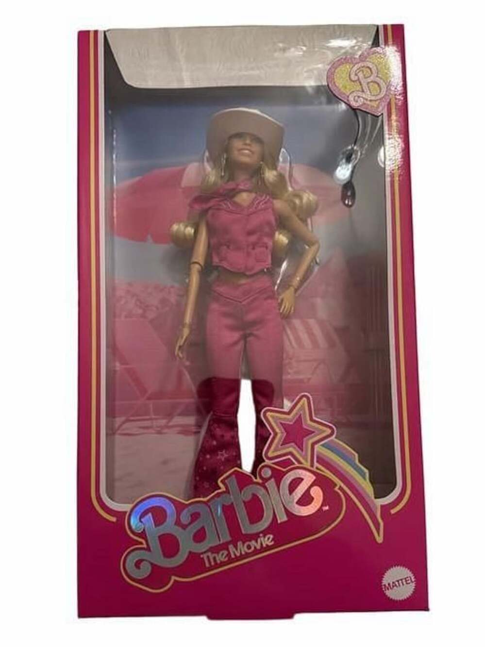 Margot Robbie Barbie The Movie Doll Pink Western Outfit New